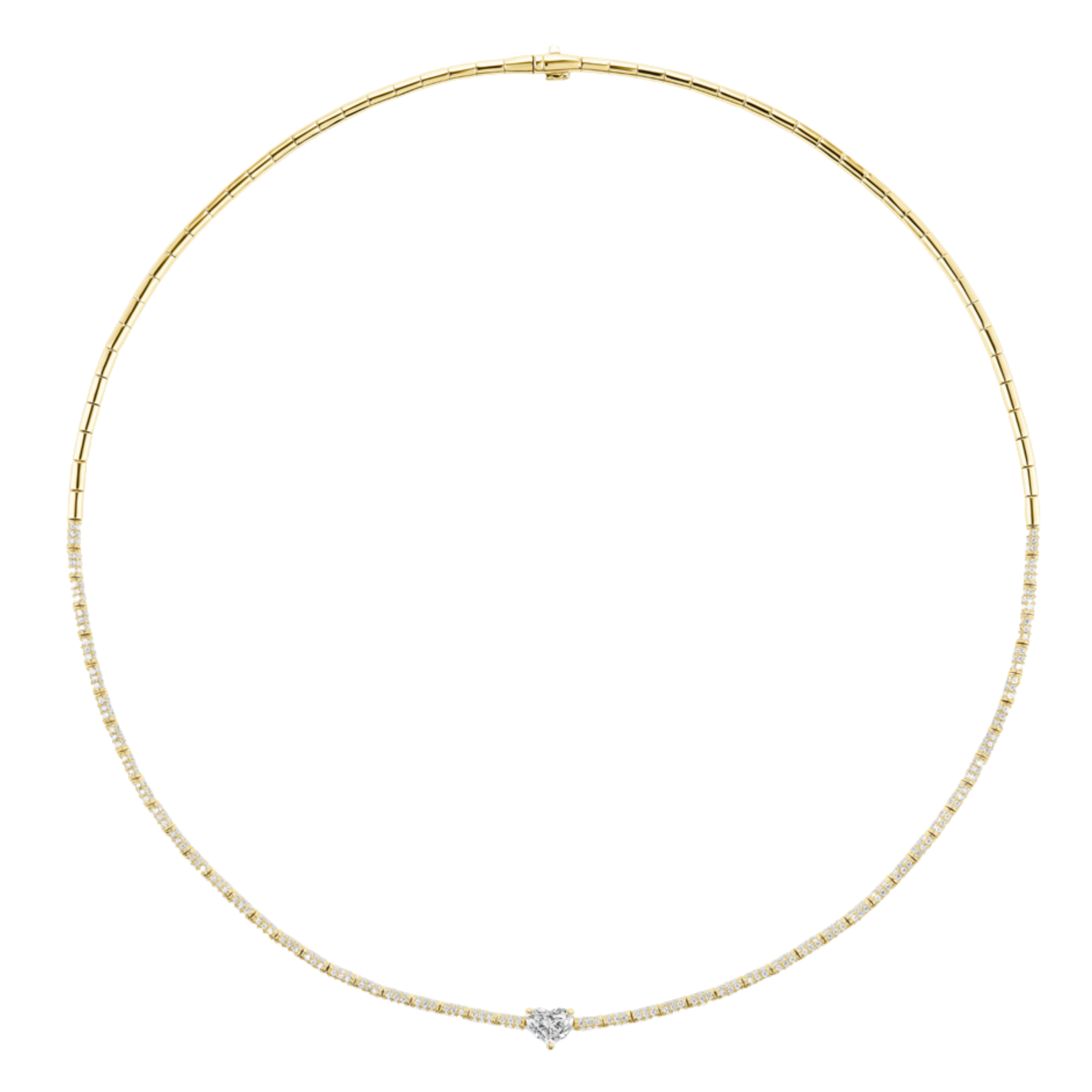 The Alora Pave Necklace (Heart)