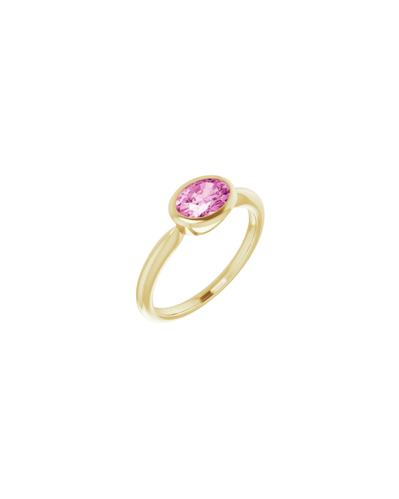 Pink Sapphire East West Pinky Ring