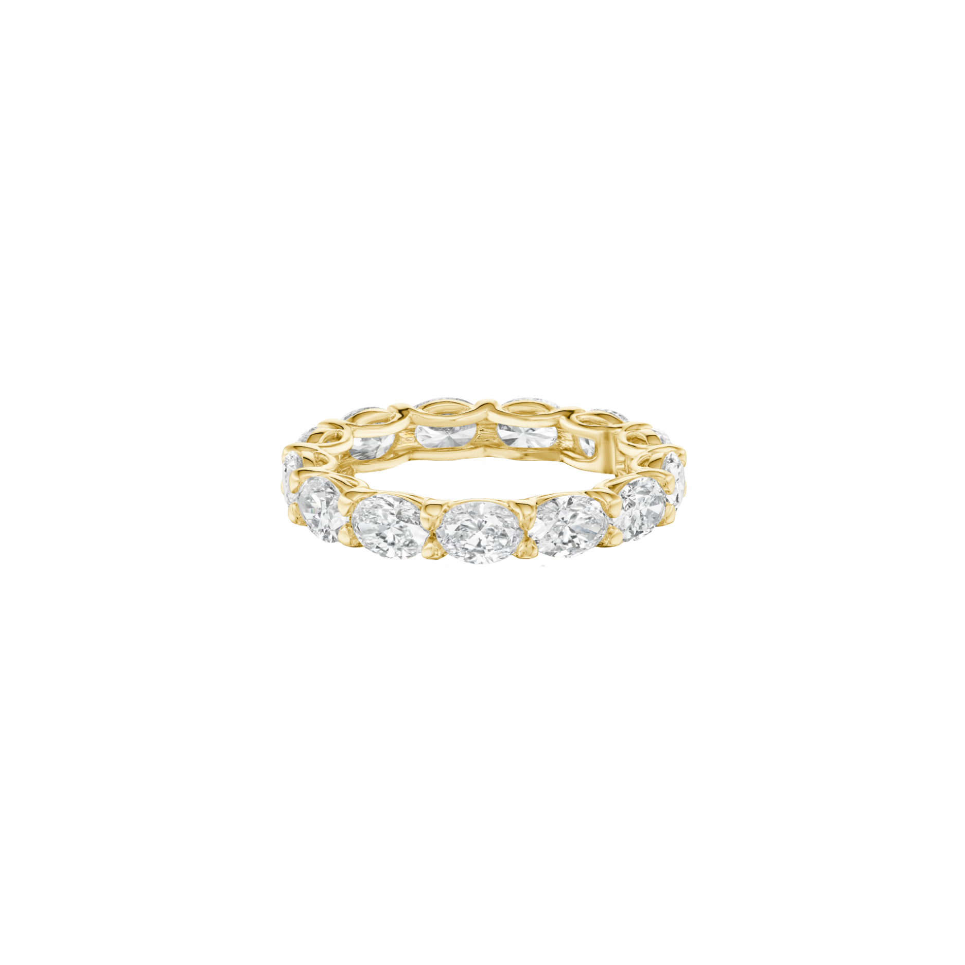 East West Oval Cut Eternity Band
