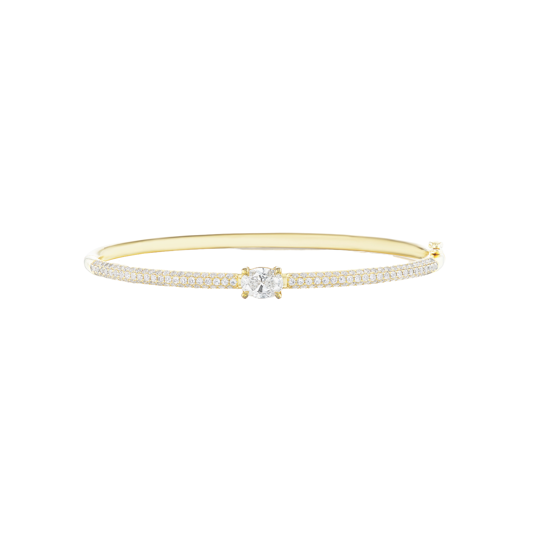 The Alora Pave Bangle (Oval)