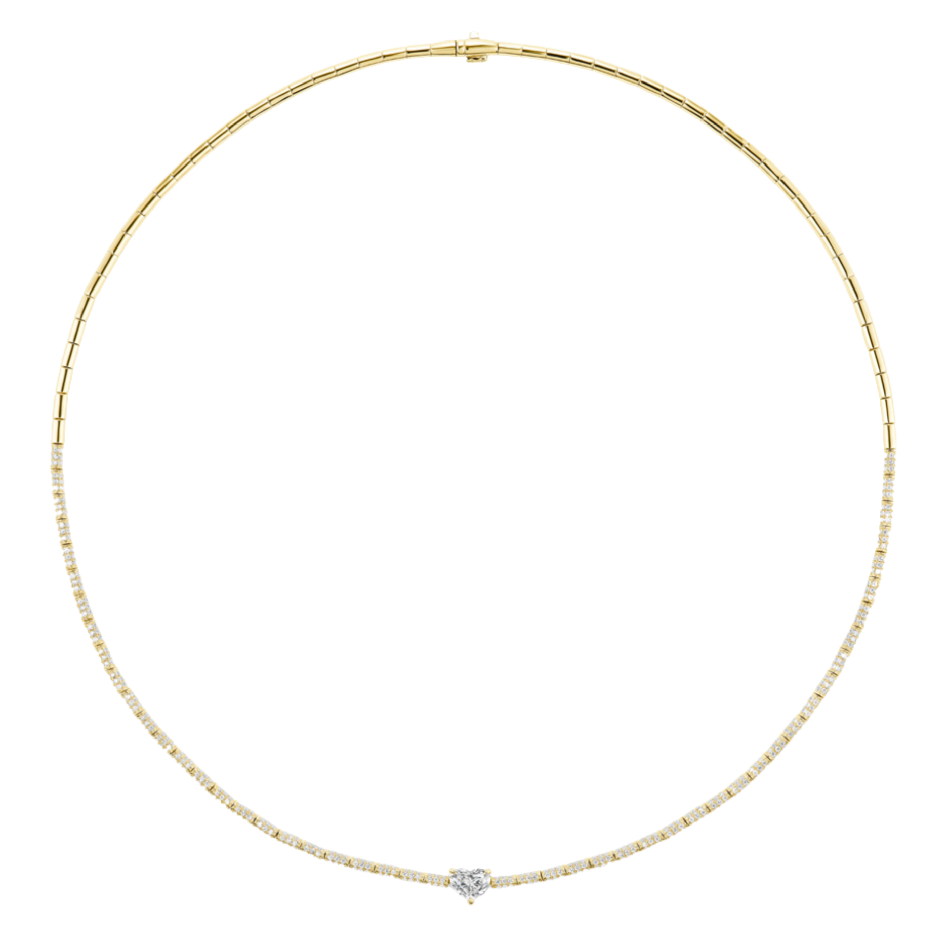 The Alora Pave Necklace (Heart)