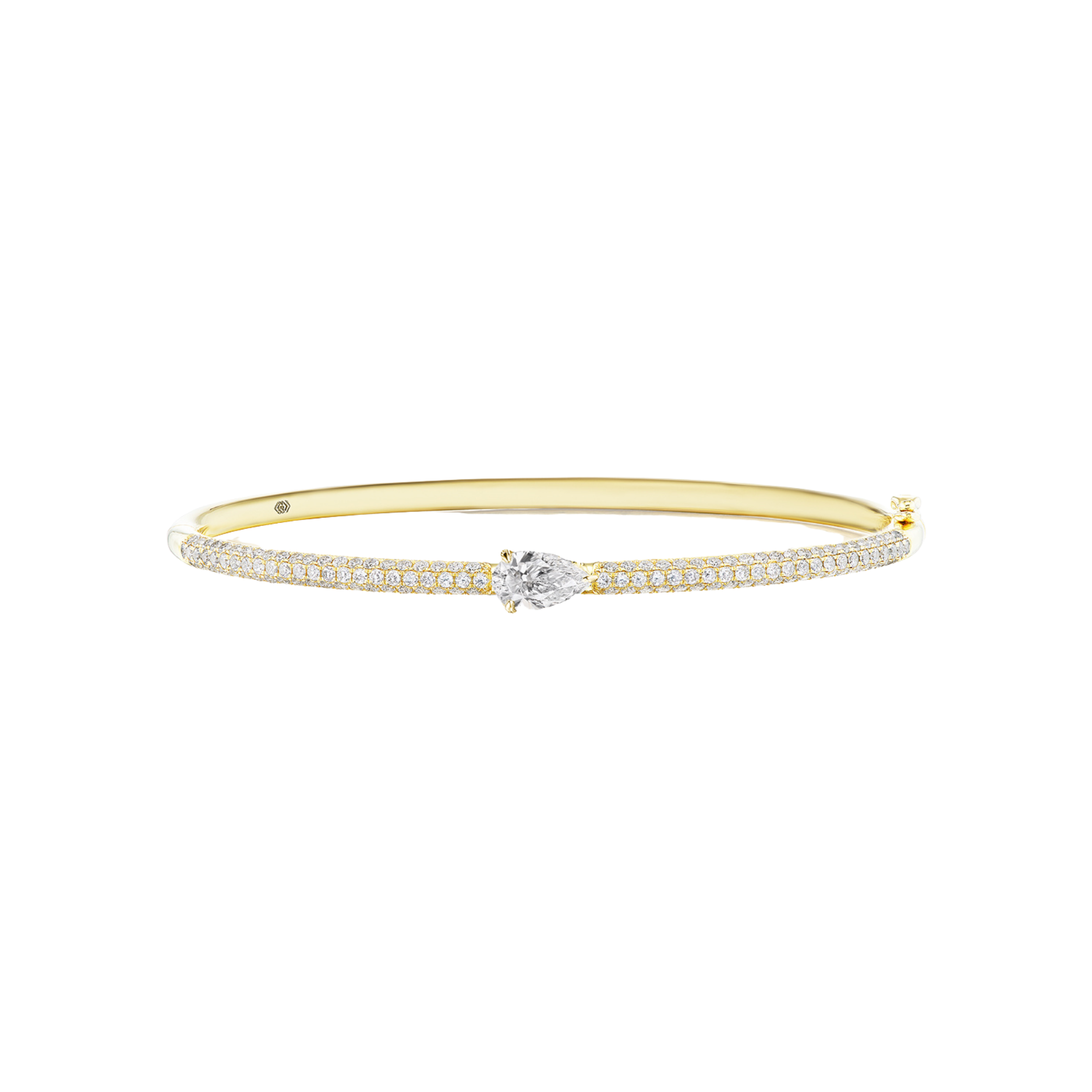 The Alora Pave Bangle (Pear Cut)