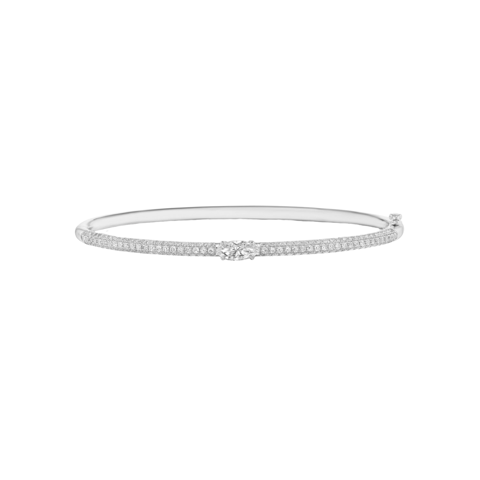 The Alora Pave Bangle (Marquise)