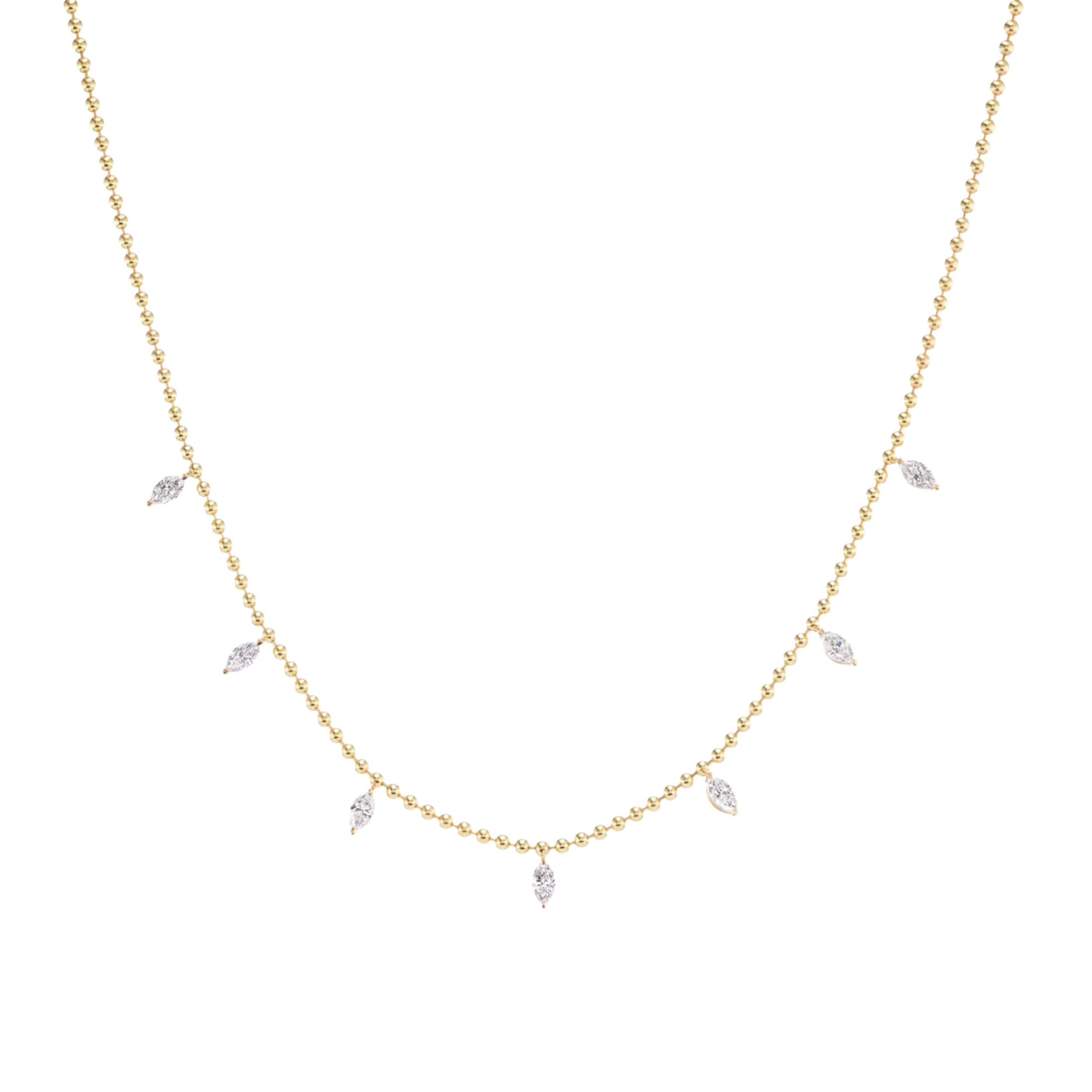 The Alora Beaded Necklace (Marquise)