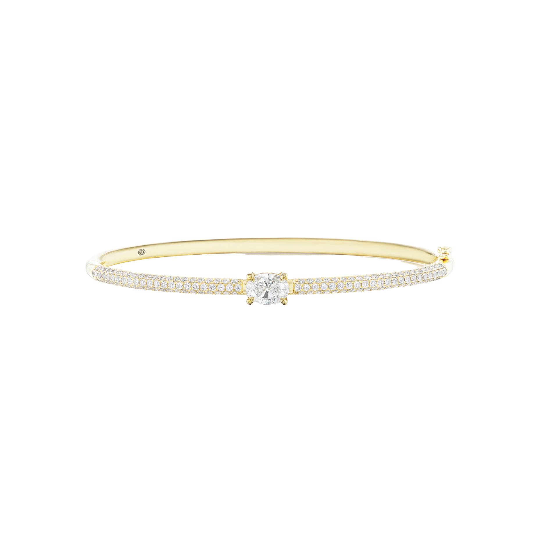 The Alora Pave Bangle (Oval)
