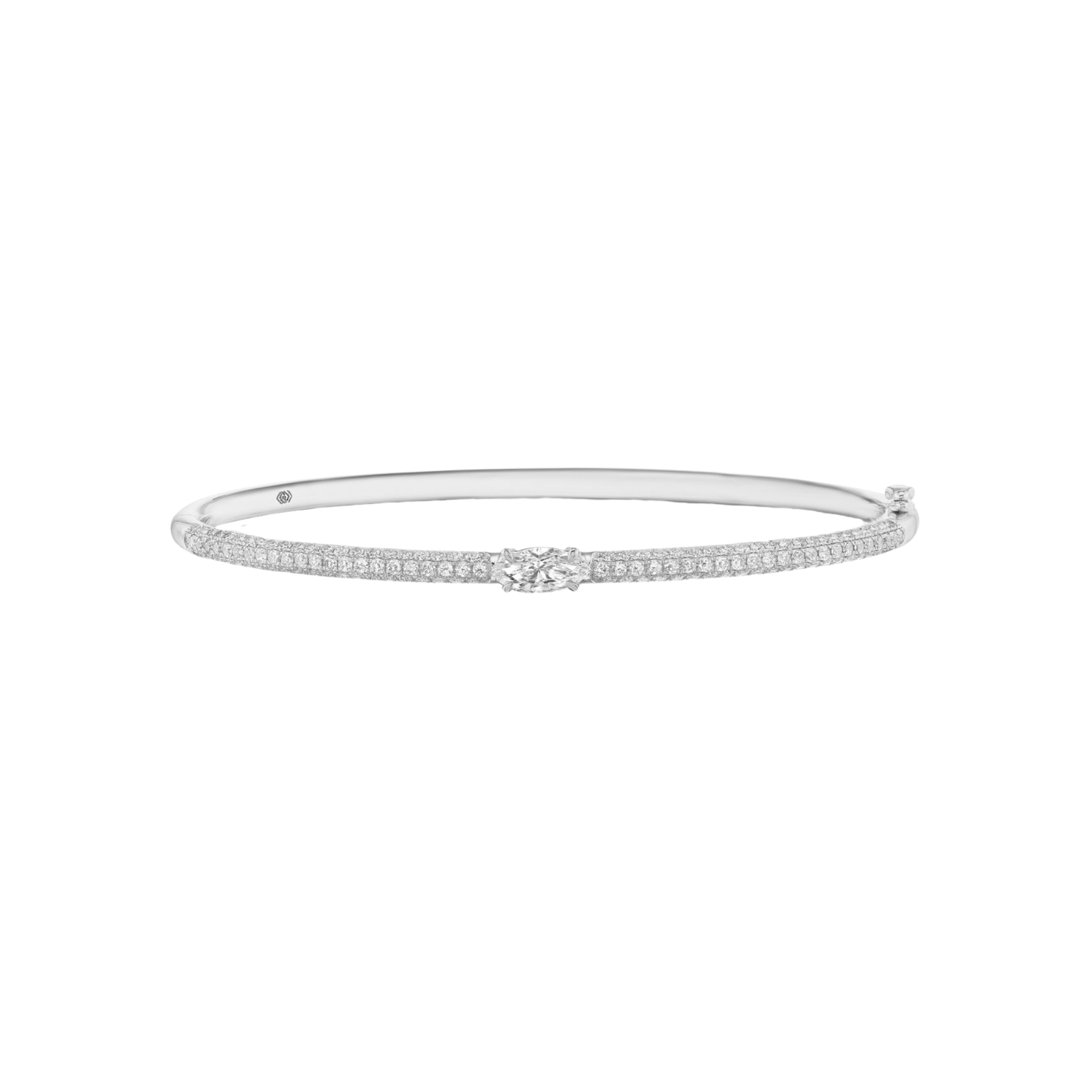 The Alora Pave Bangle (Marquise)