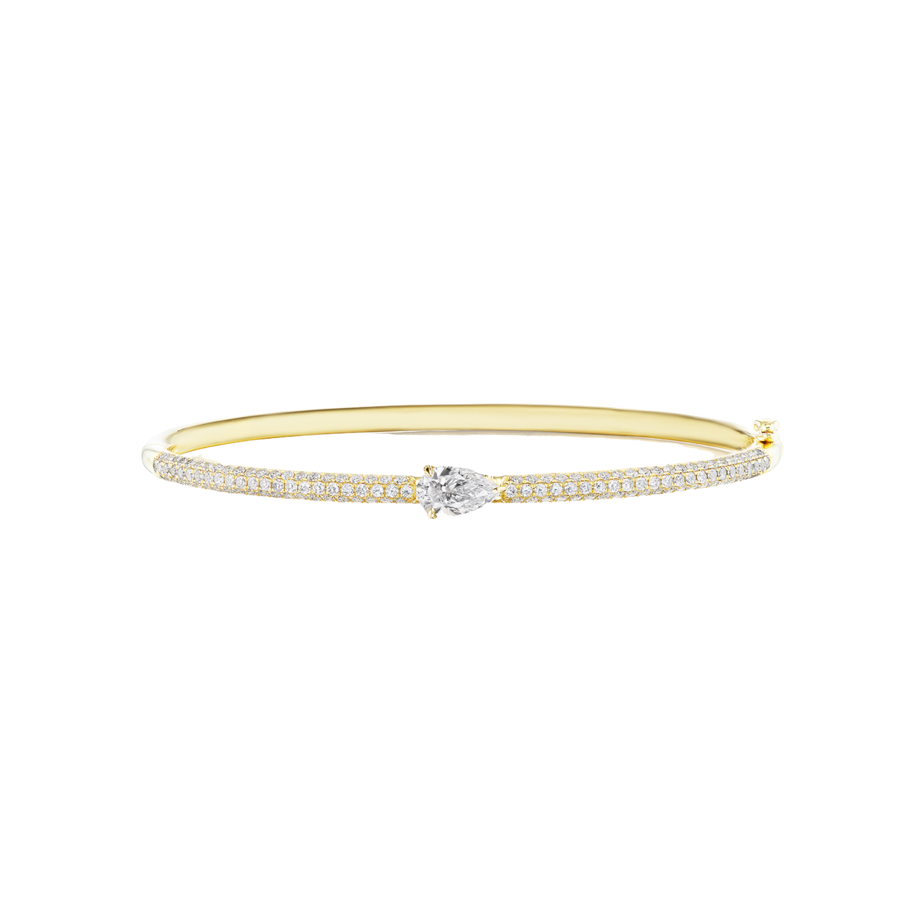 The Alora Pave Bangle (Pear Cut)