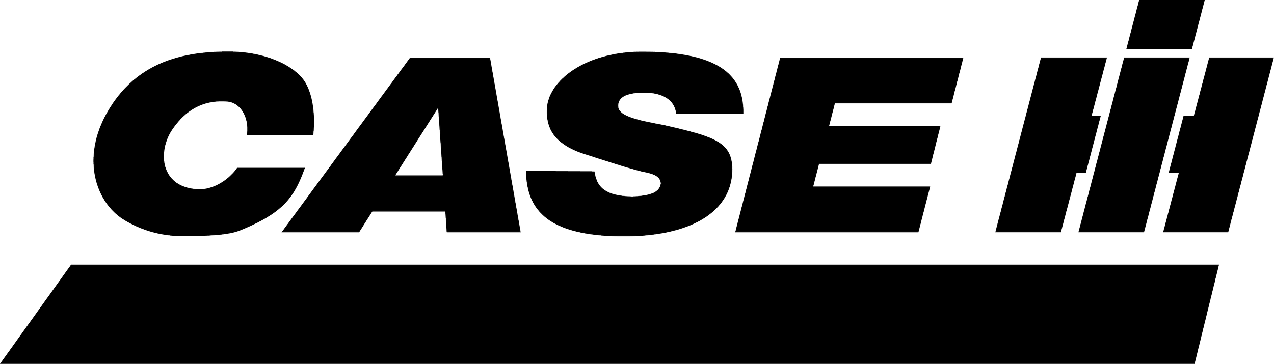 Outline of the word 'CASH' in bold letters on a black background