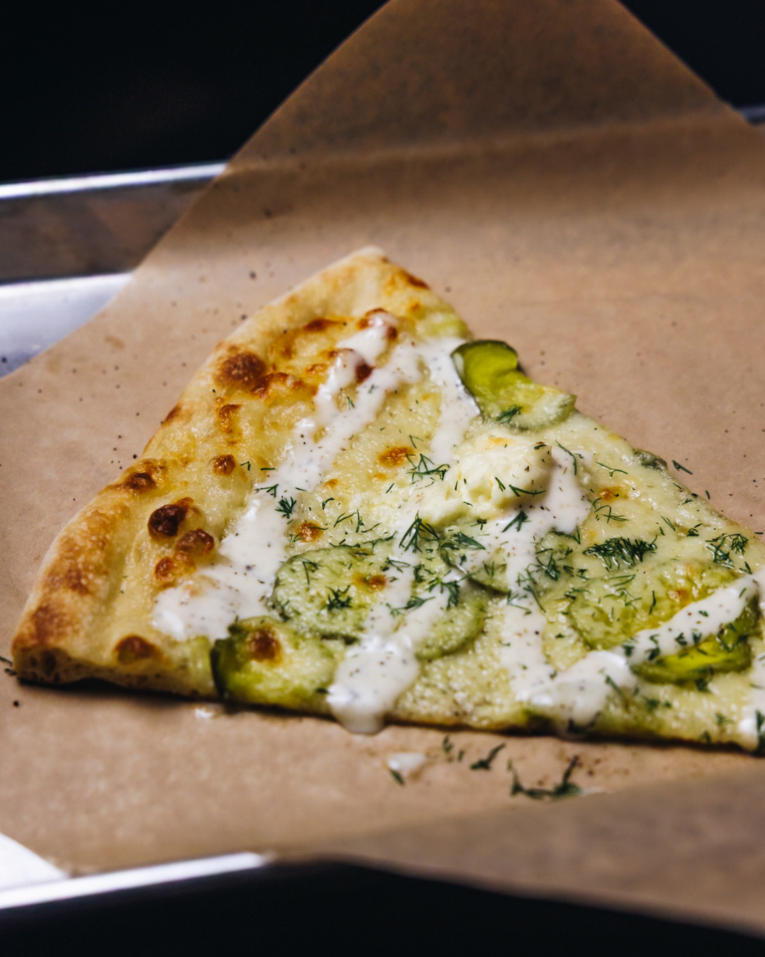 Dill Pickle Piza Slice