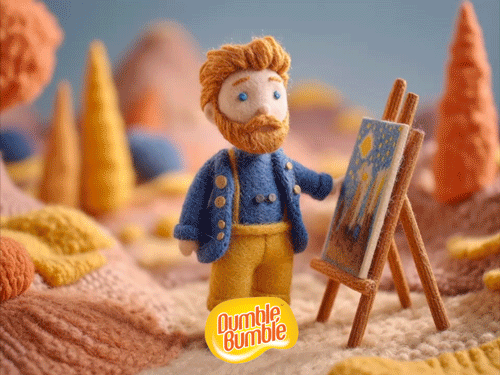 dumble bumble artist van gogh you go girl happy birthday felt