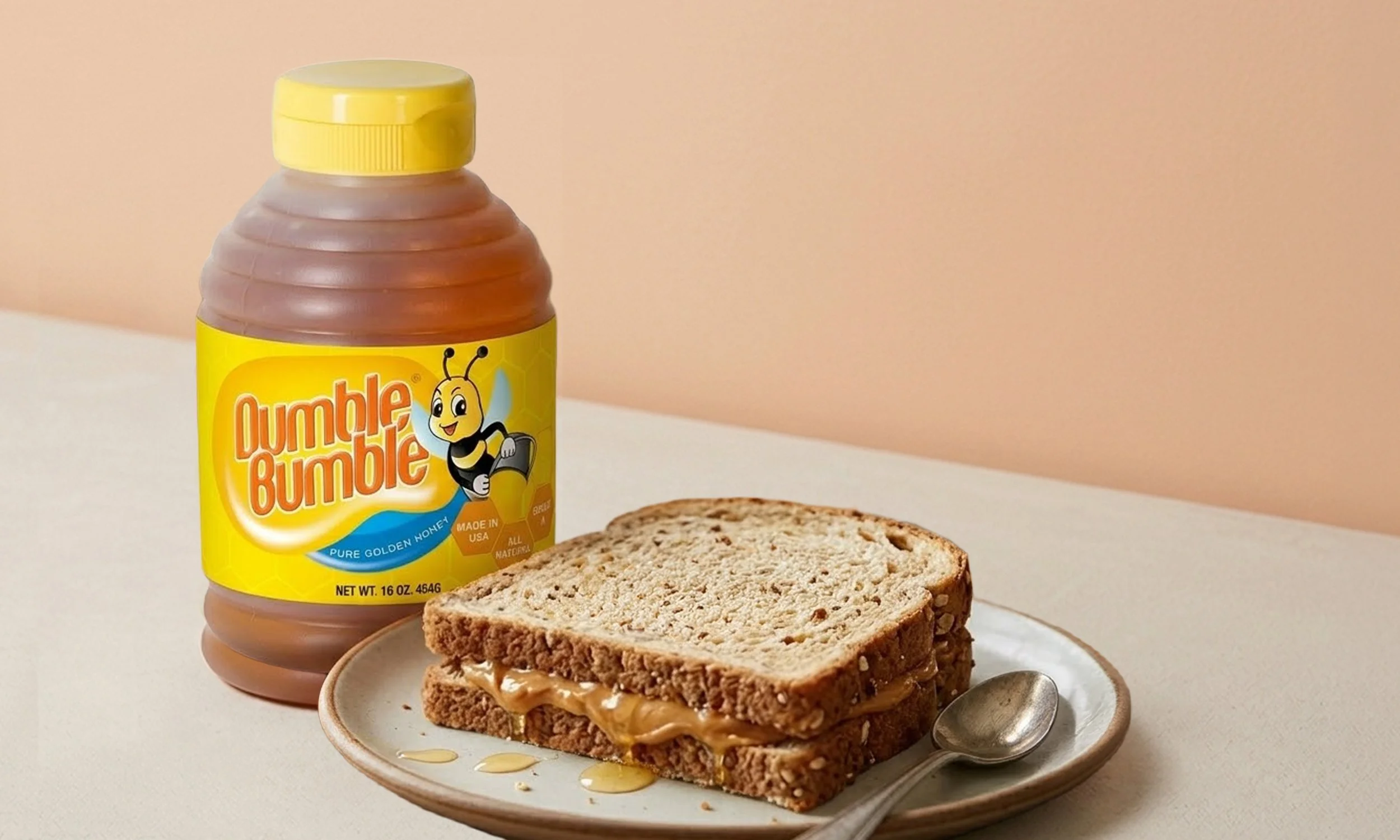 dumble bumble honey peanut butter and honey sandwich
