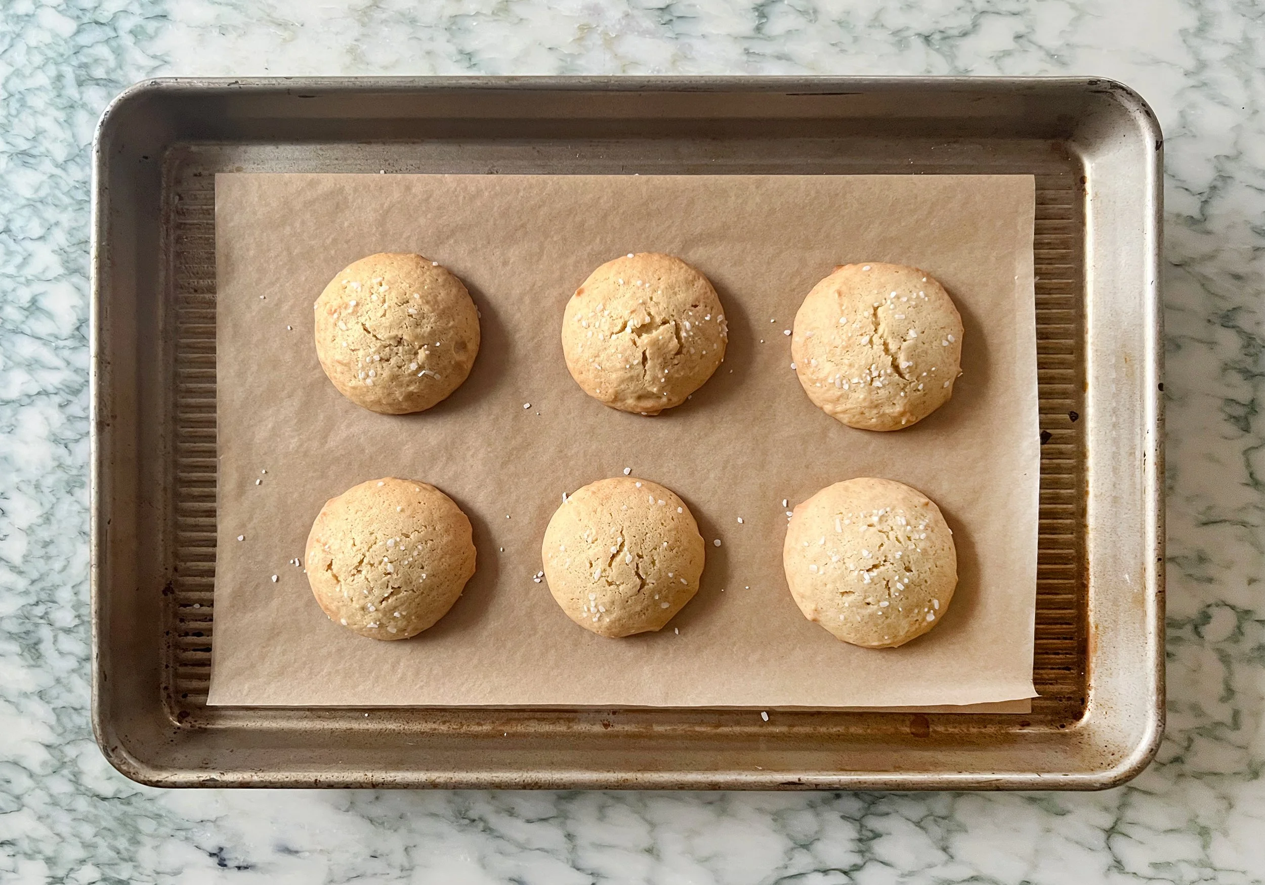 Step 4 baked cookies on cookie sheet