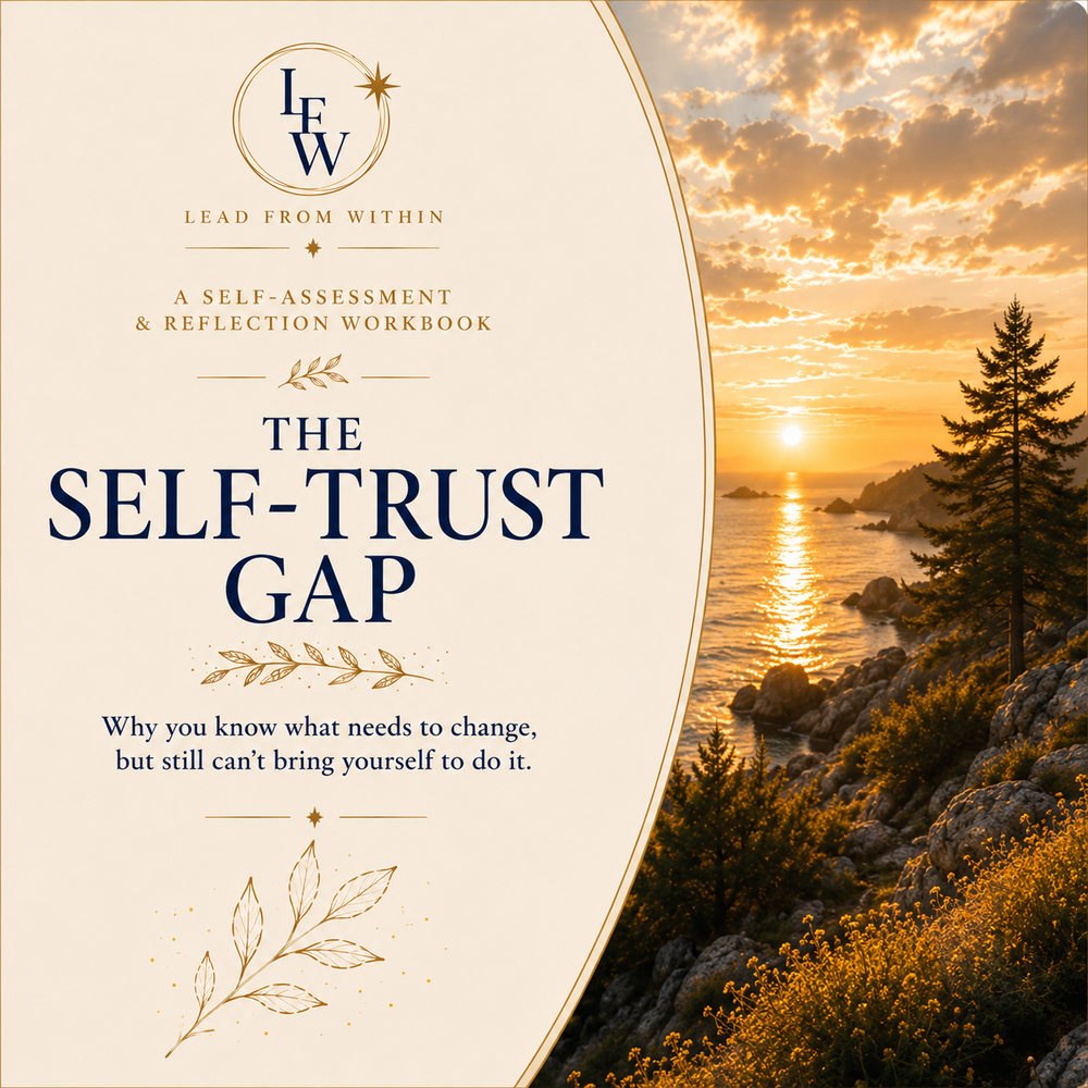 Cover of The Self-Trust Gap workbook by Lead From Within.