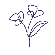 Shift Mind Body Spirit_Myofascial Release Therapy_Berkeley, CA_Minimalist line drawing of a flower with two blooms and a leaf