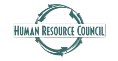 Logo of the Human Resource Council with circular arrow design surrounding the text.