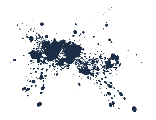 Dark blue ink splatter