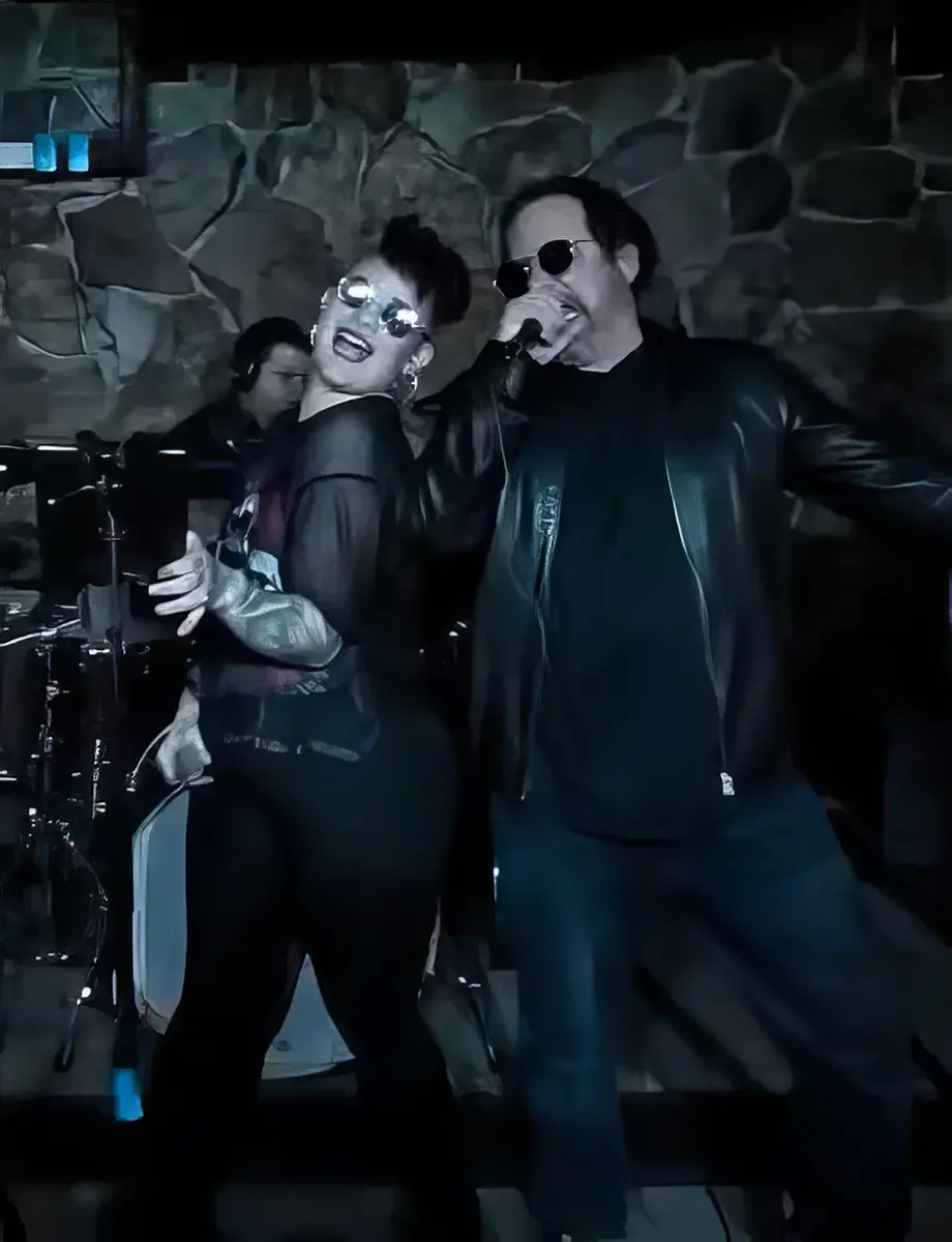 Founding members of Thee Bad Romantics, Sam Robertson and Lady Lulu (Laura Ruesch) performing live on New Years Eve 2025 with the  band After Shock
