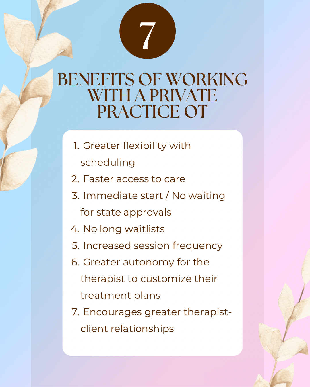 The Power of Personalized Care: 7 Benefits of Private Practice OT for Your Family