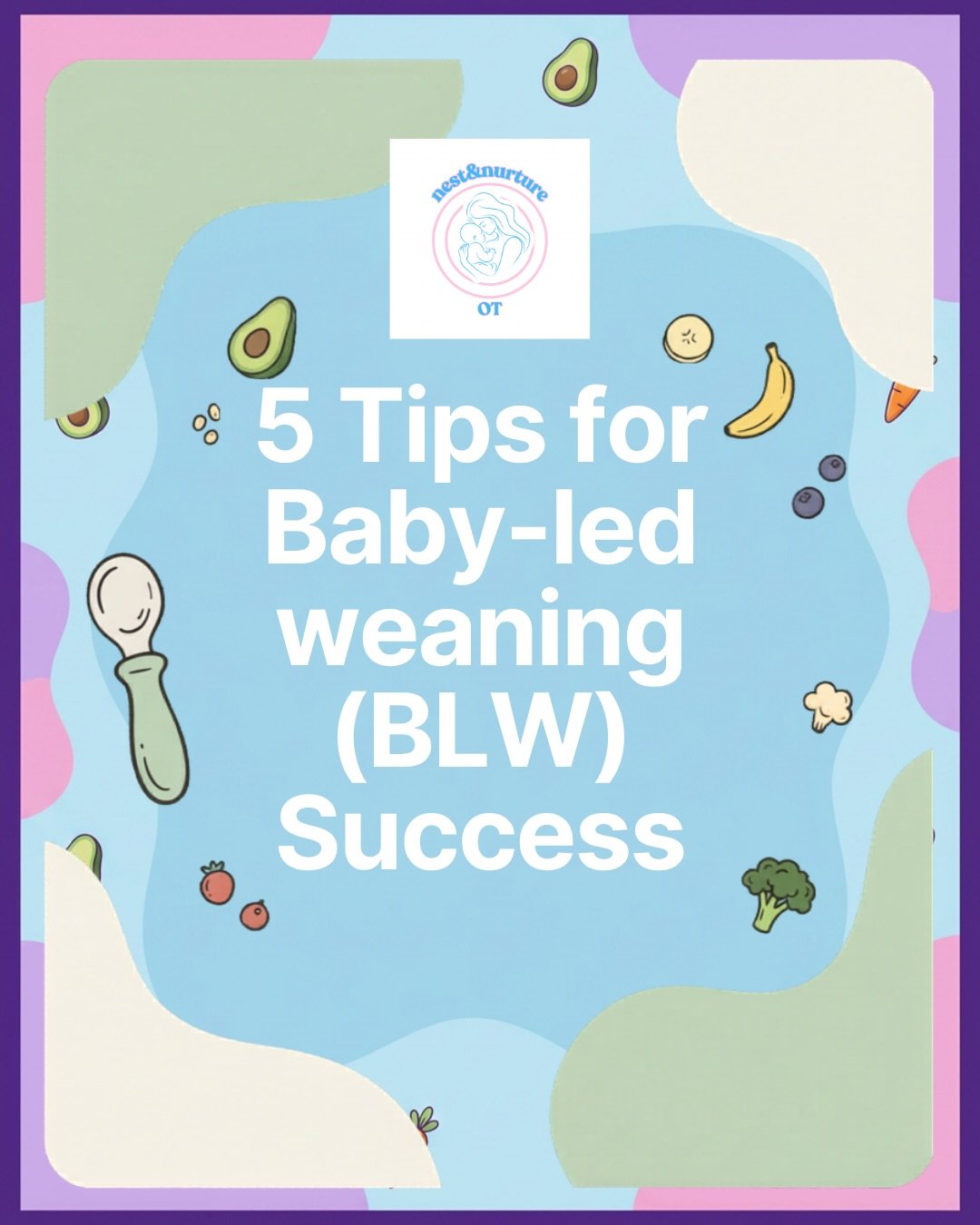 Messy hands, big smiles, and a whole lot of magic ✨
There is nothing quite like watching your little one discover the world through food. As pediatric OTs, we absolutely love Baby-Led Weaning (BLW). It is such a beautiful, sensory-rich journey of lea