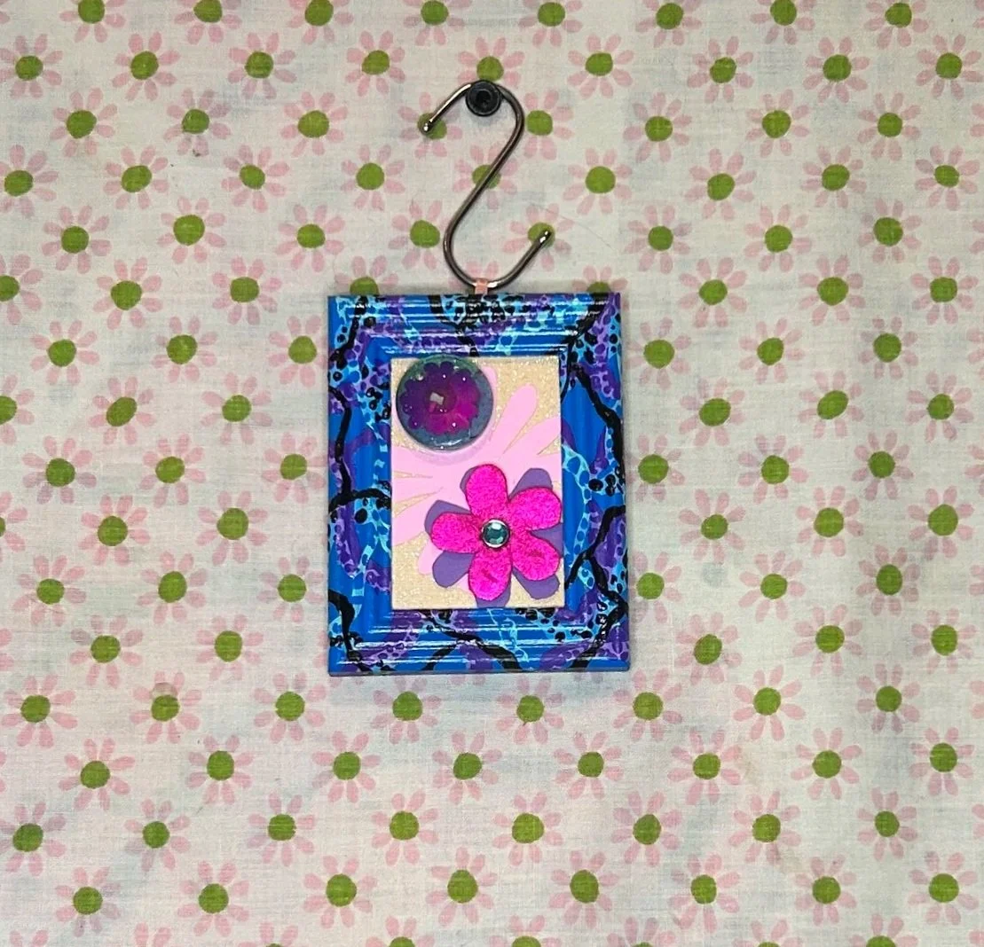 Lightning & Flowers 3.5x4.5" Framed Art