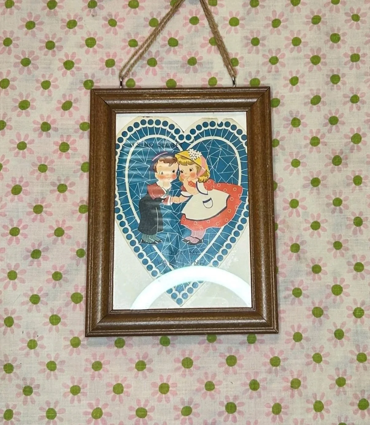 Secret 5x7" Framed Vintage Valentine