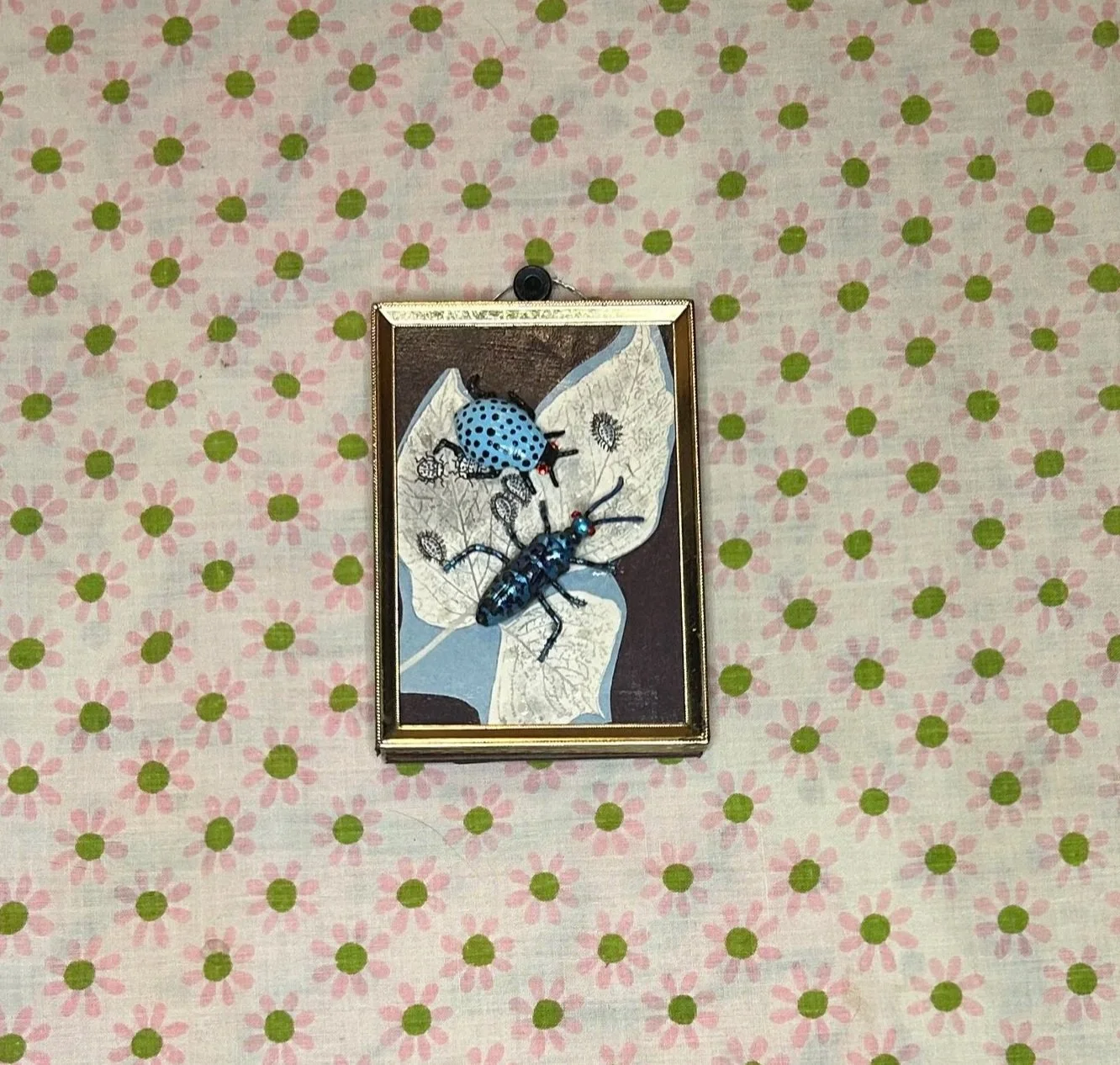 Blue Beetle Buds 3.5x5" Framed Art