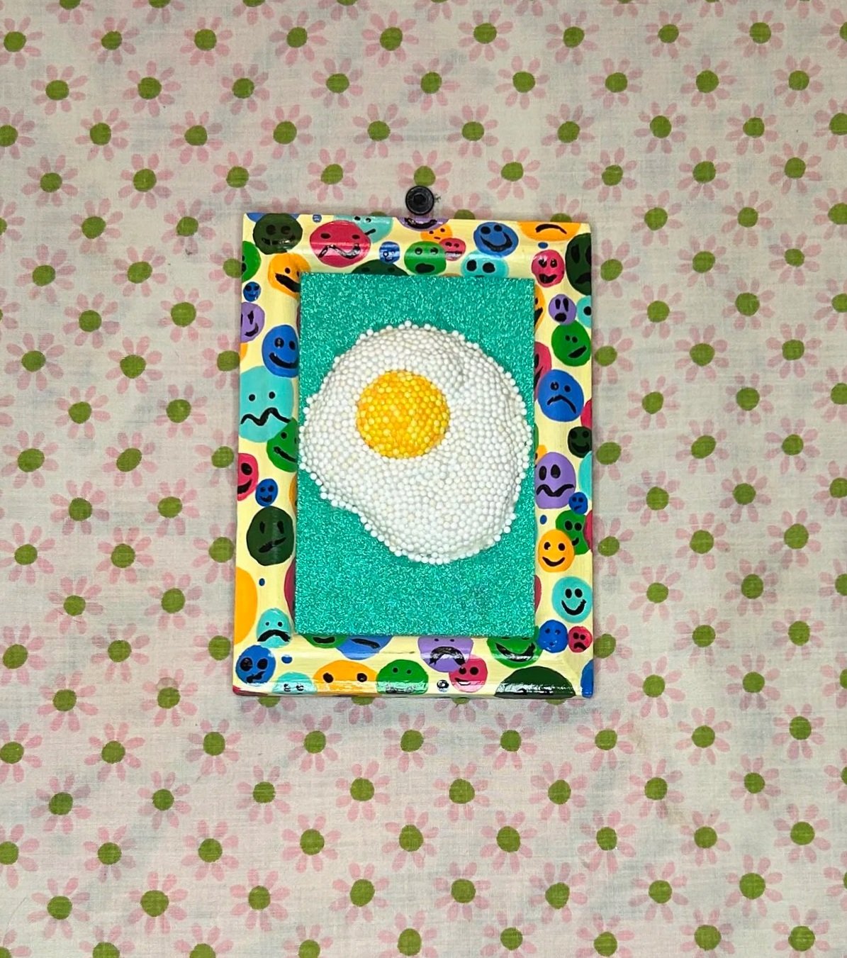 Sunny Side Up 4x6" Framed Egg Art