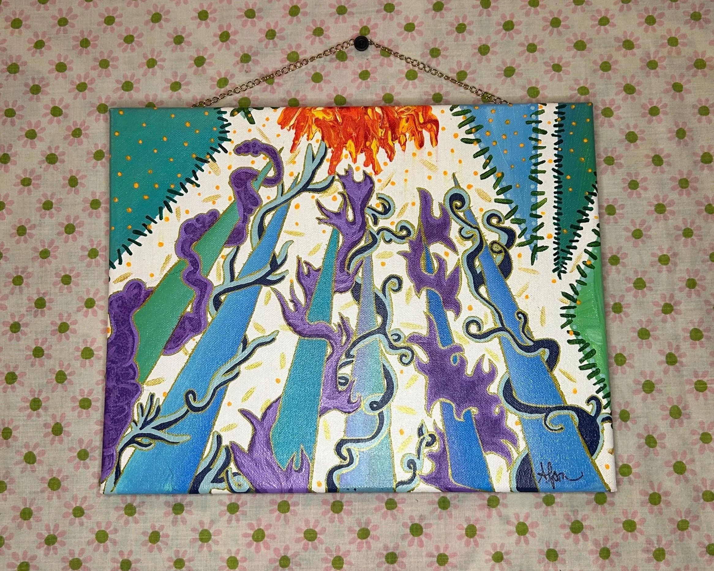 Climb 14x11" Painting
