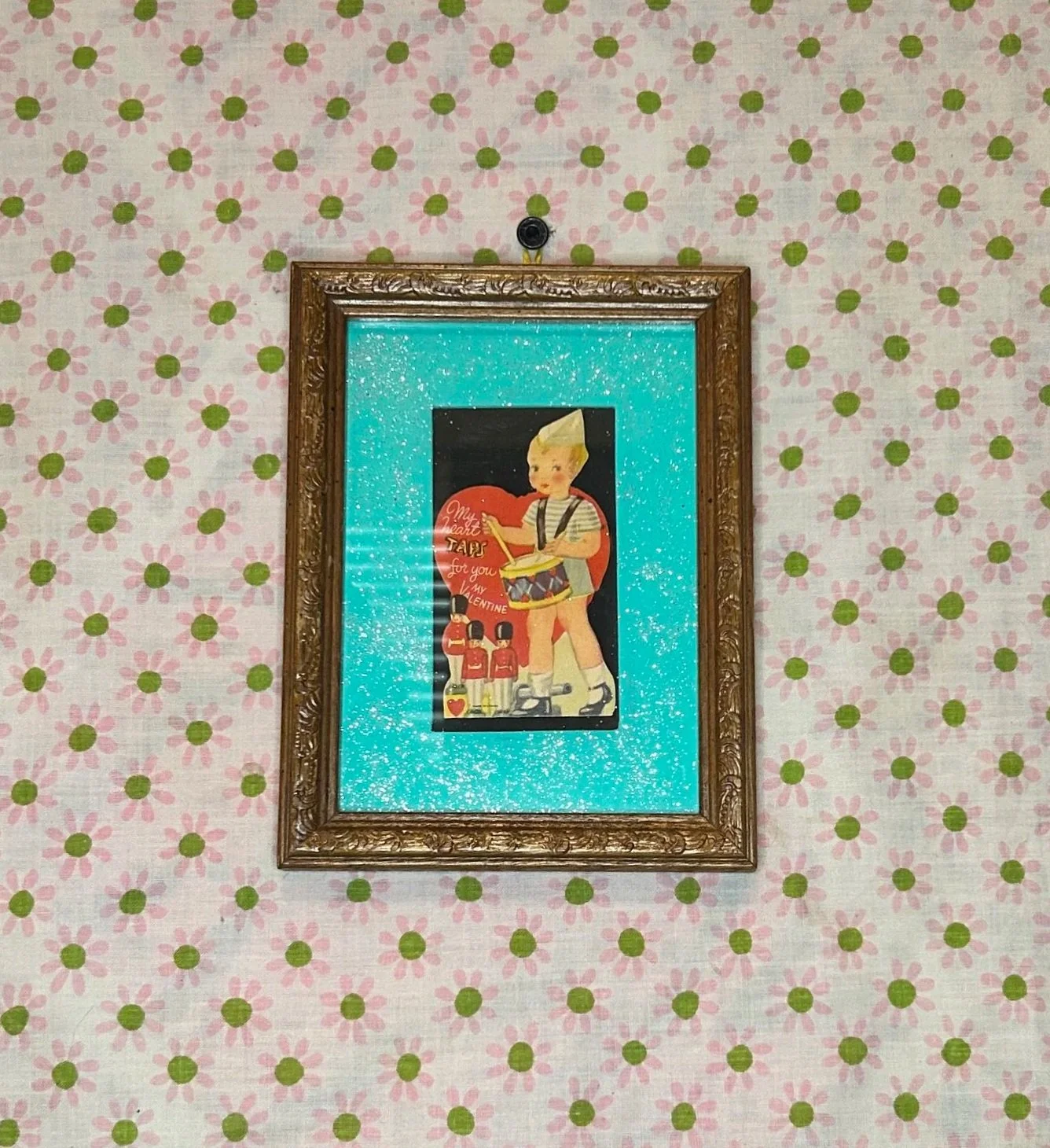 Drummer 5x7" Framed Vintage Valentine