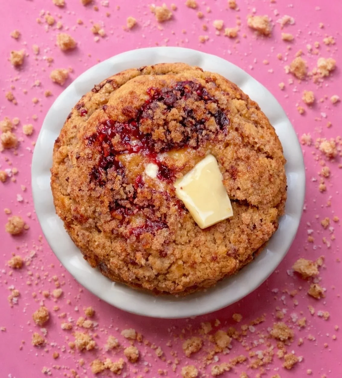 whoever told you that you couldn&rsquo;t eat cookies for breakfast, is a liar 

Jam and Buttered Toast Cookie

#cookies #toast #jam #smallbatch #bakery