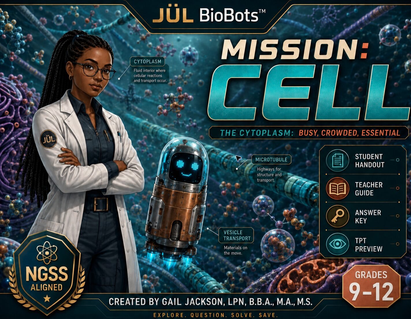 Mission: CELL BioBots Grades 9–12 biology resource