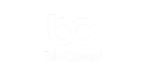 BizCover logo in white.