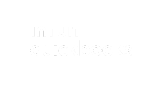 QuickBooks logo in white.