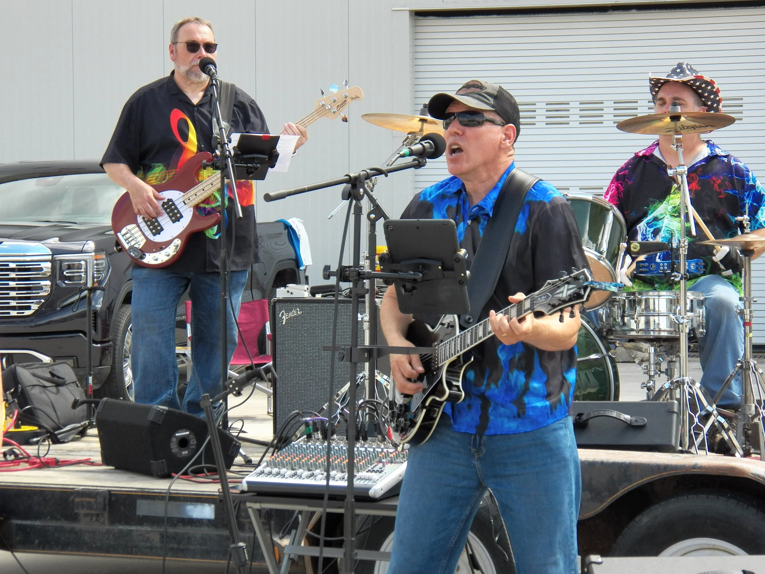 Endless Skies Band playing the 2025 Navy Blue Angels Air Show at Pease Air Base.