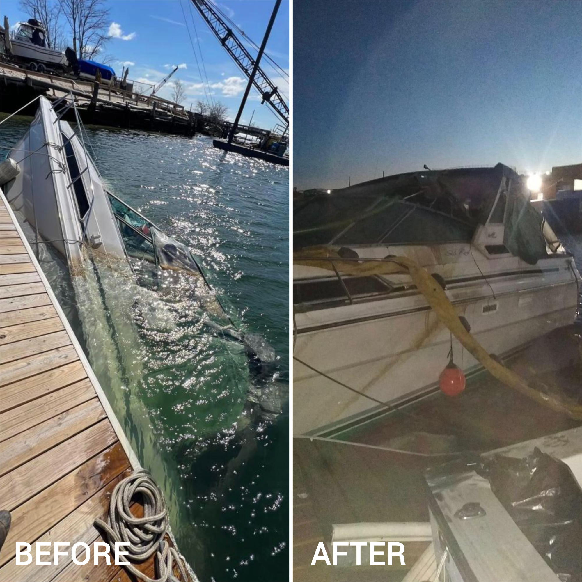 Boat recovery and salvage services