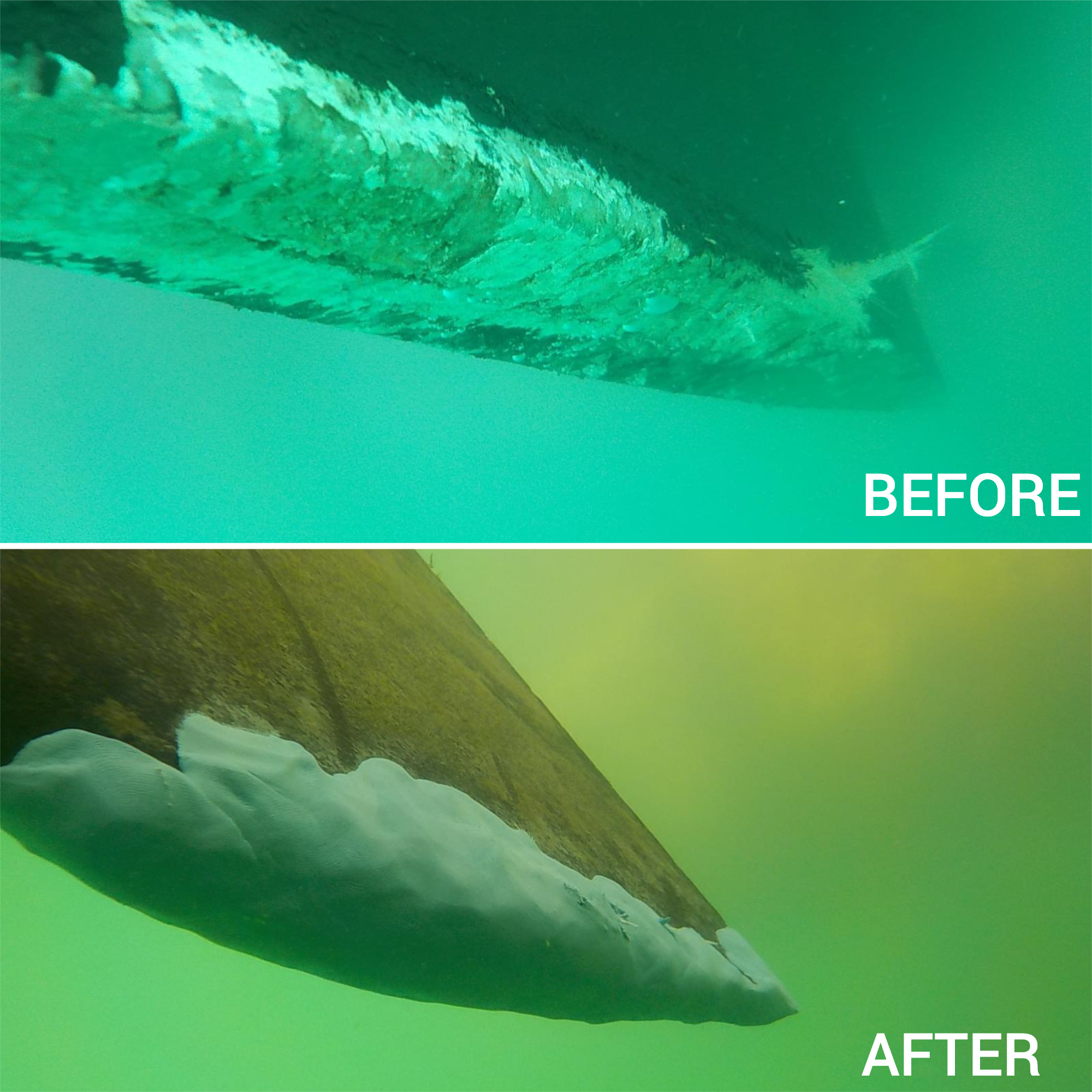 Splash zone application to repair fiberglass