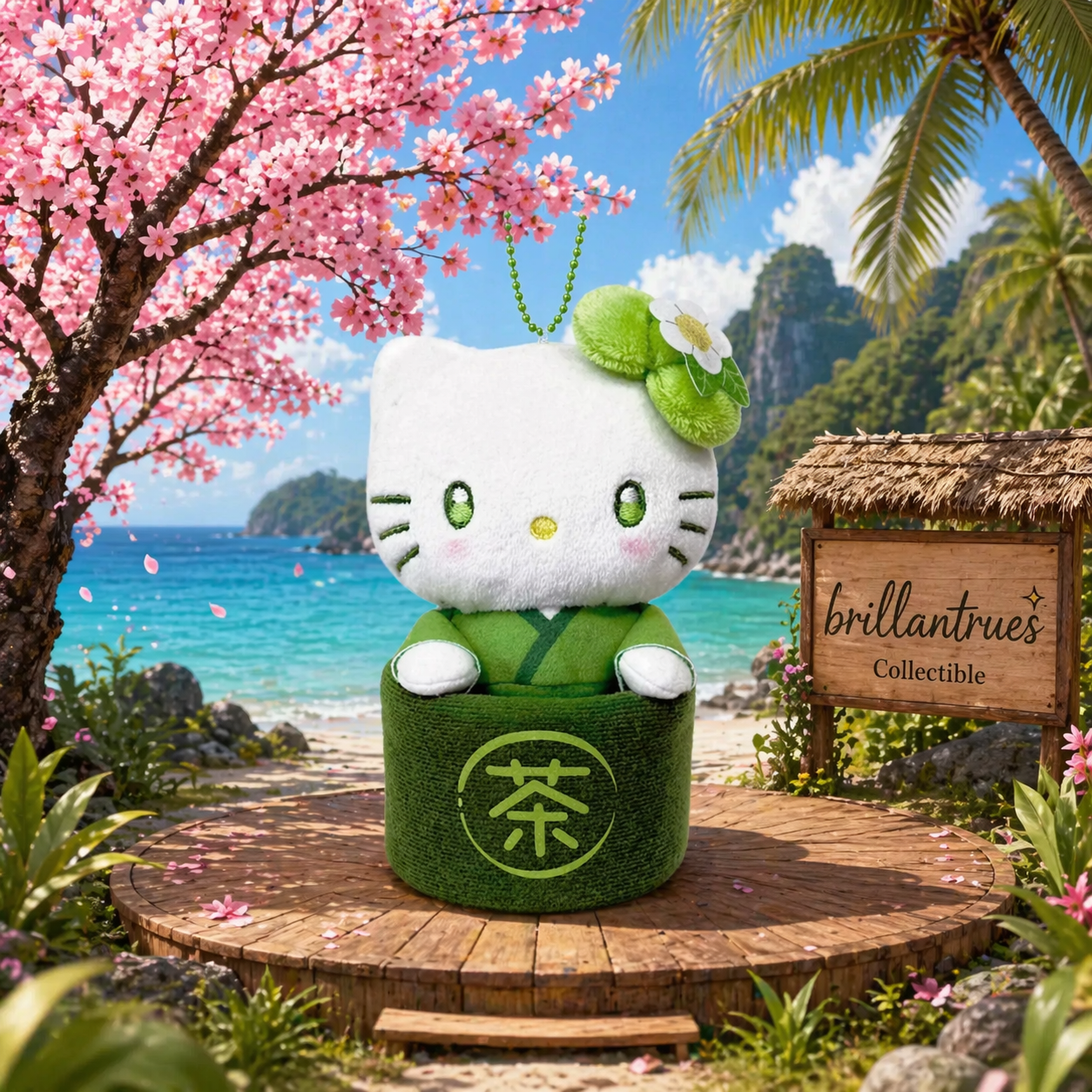 Hatakeyama Shoji Mascot Pouch Matcha Bowl Hello Kitty.png
