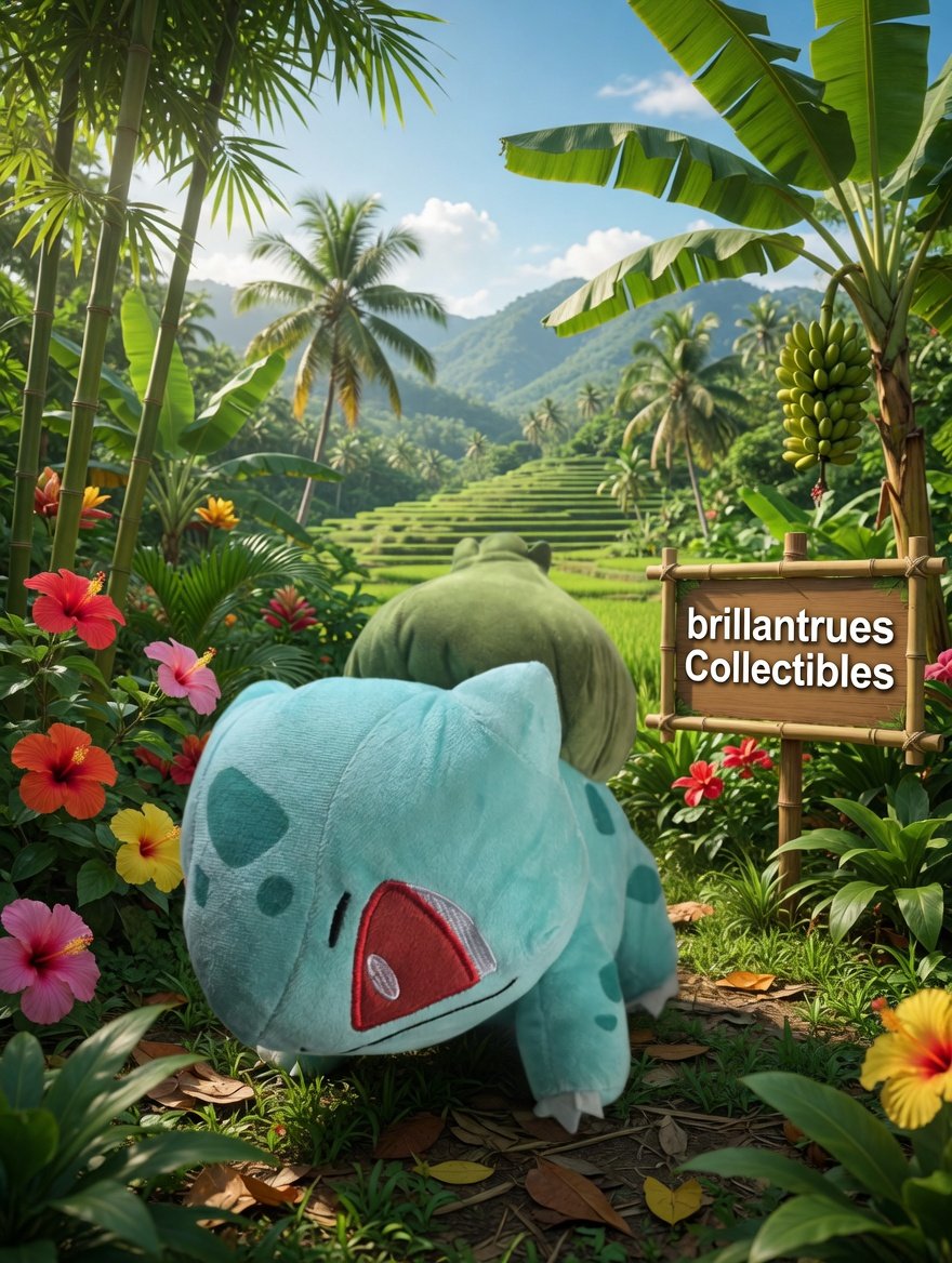 Bulbasaur Plush Doll – Soft Pokémon Stuffed Plush Toy (11” x 12”)
