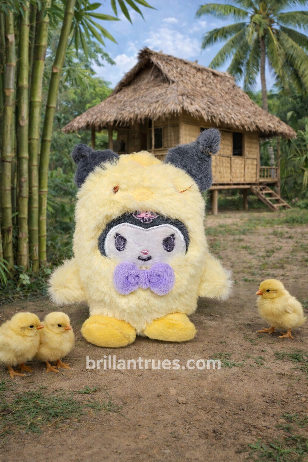 Sanrio - Kuromi Chick Costume Plush Bag and Key Charm - Limited