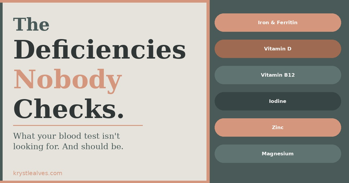 The Deficiencies Being Missed for Years, And Why Your Bloods Keep Coming Back Normal