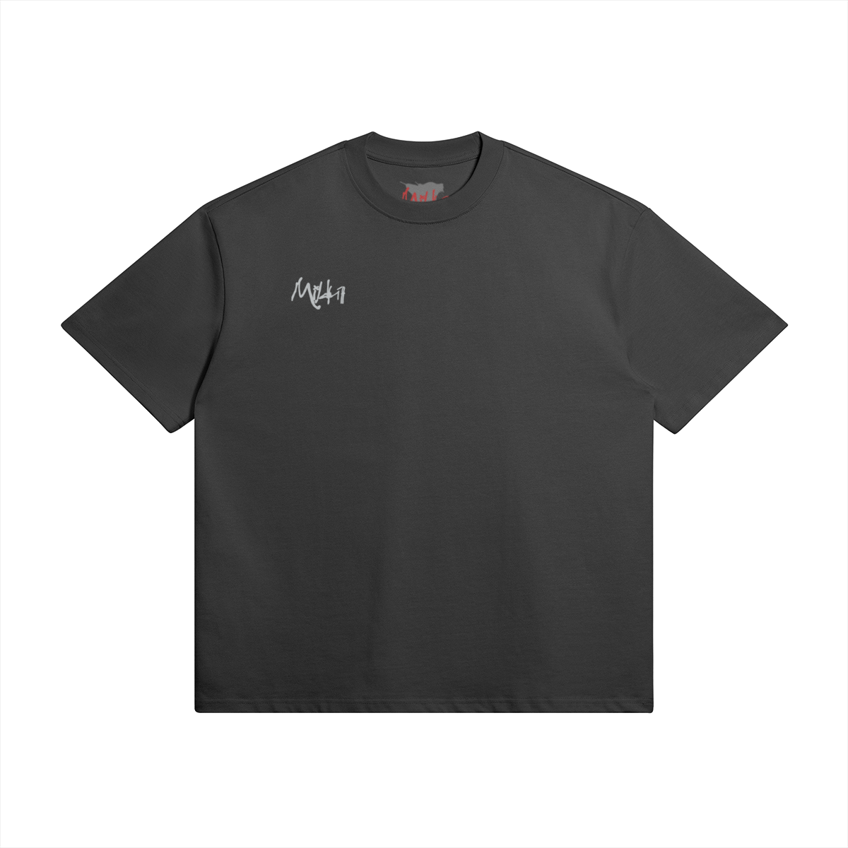 MILCHTRITT 03046 Oversized T-Shirt No6 aus 425 GSM Baumwolle front