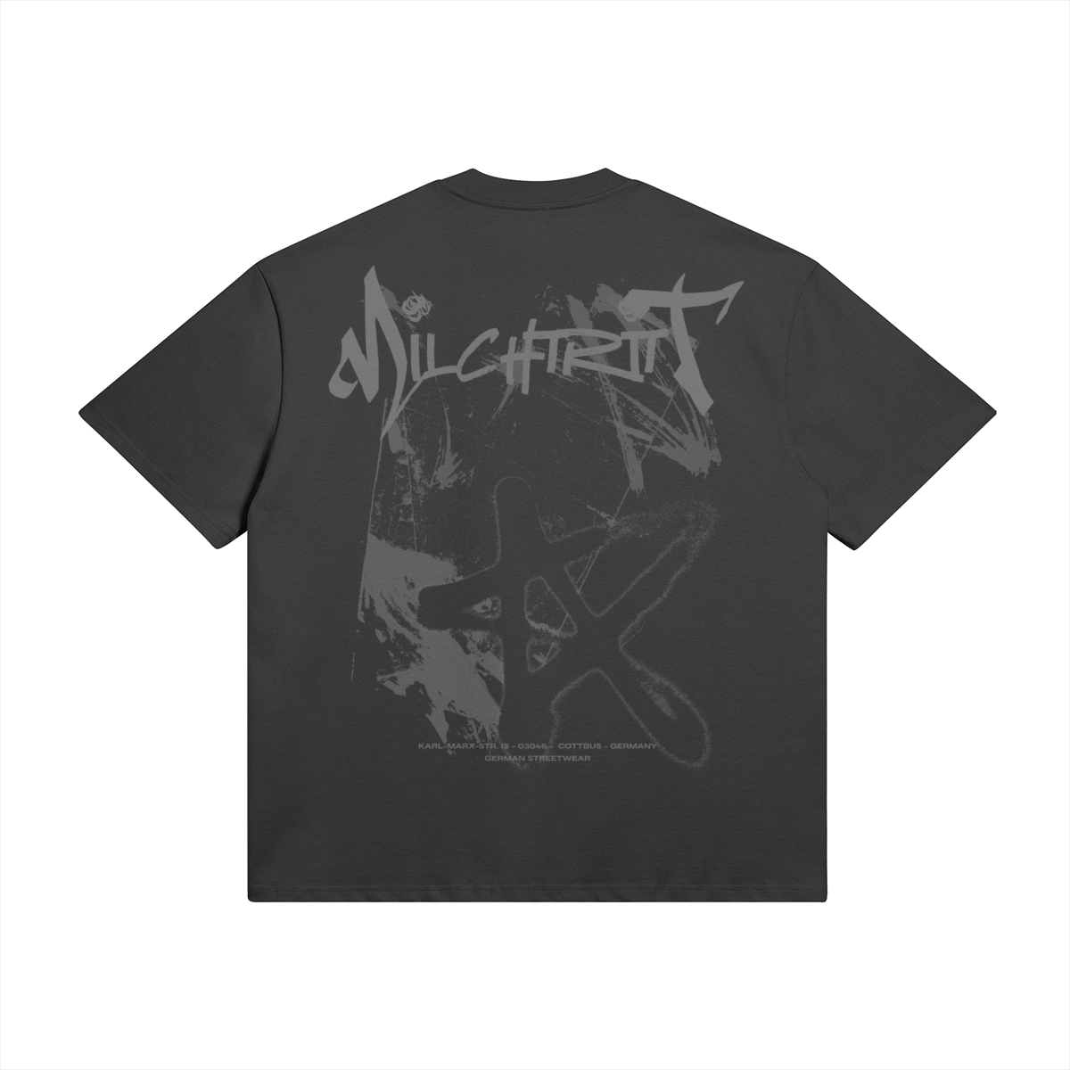 MILCHTRITT 03046 Oversized T-Shirt No7 aus 425 GSM Baumwolle back