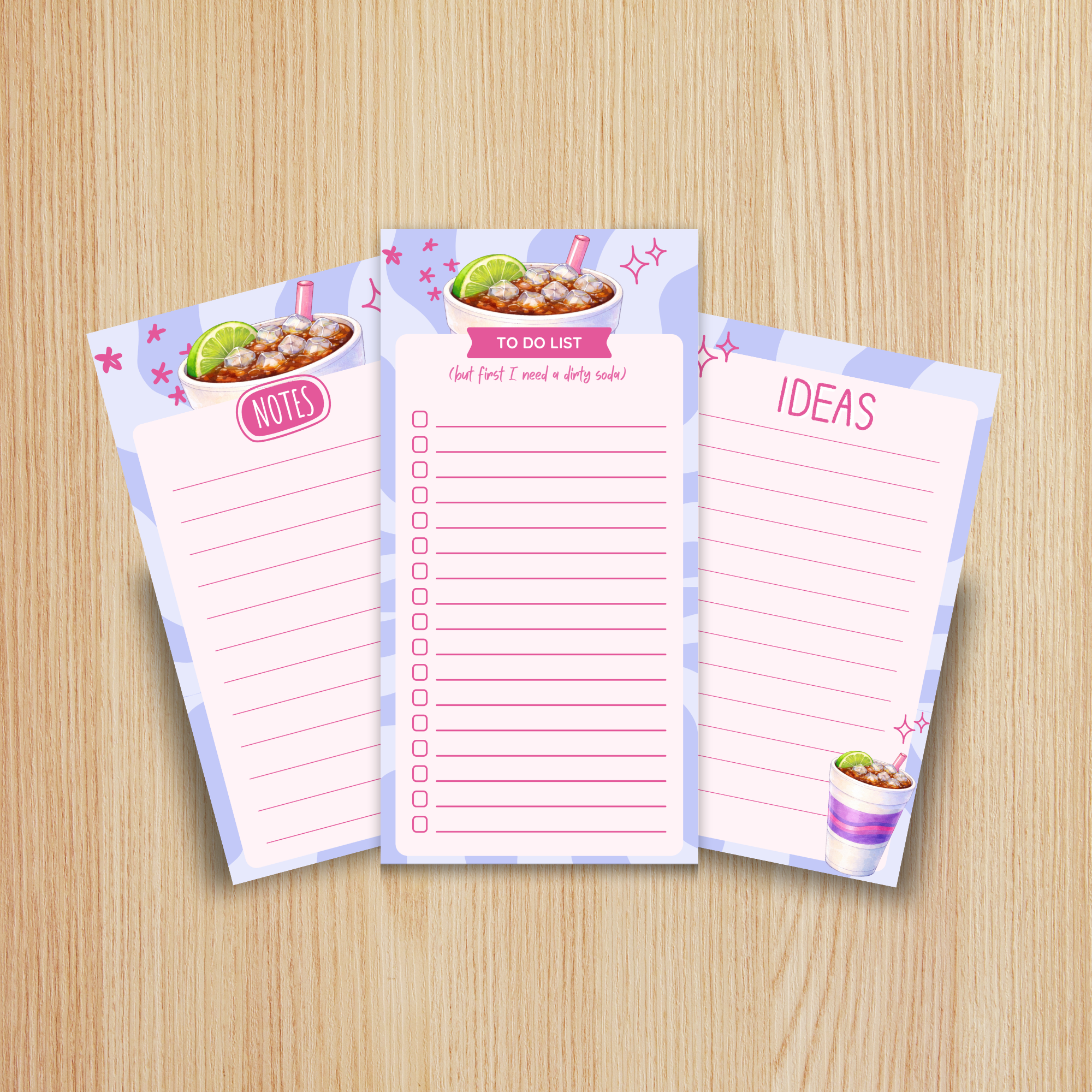 Dirty Soda Notepad Bundle | To Do, Notes & Ideas Set