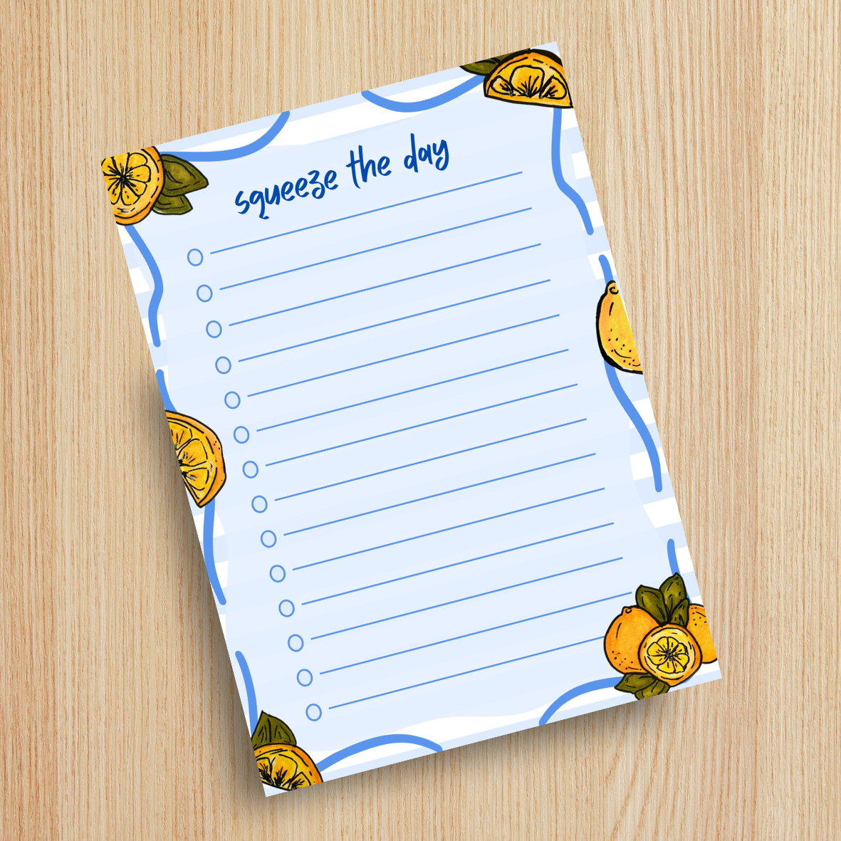 Squeeze the Day To Do Notepad