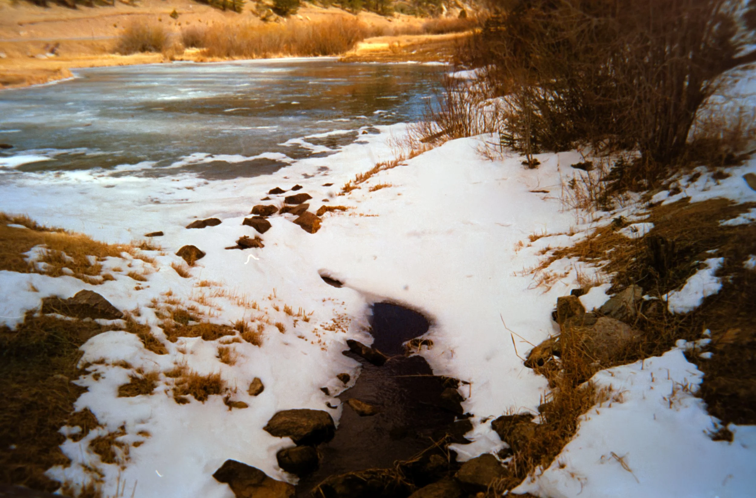 Slough Pond
Camera: Konica Aiborg
Film: Kodak Ultra Max
Speed: 400
Size: 135
Format: Full frame