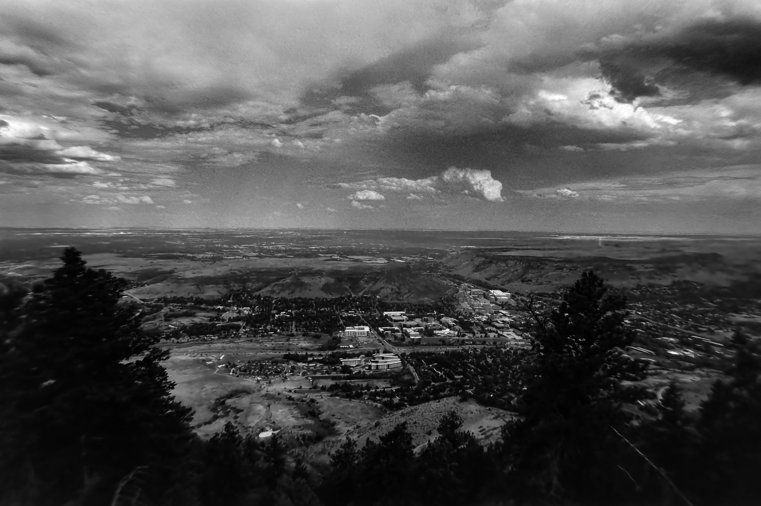Lookout Mountain
Camera: Canon A-1 
Lens: Canon 24mm f/2.8 FD
Film: Rollei Infrared
Speed: 200
Size: 135
Format: Full Frame