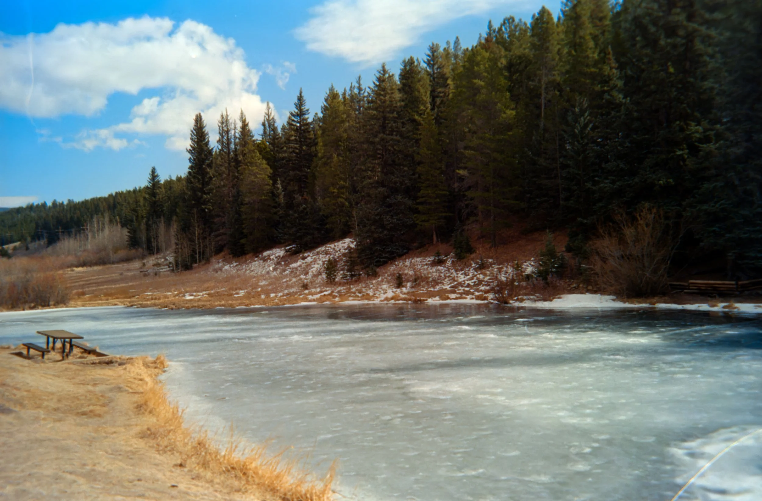 Slough Pond
Camera: Konica Aiborg
Film: Kodak Ultra Max
Speed: 400
Size: 135
Format: Full frame