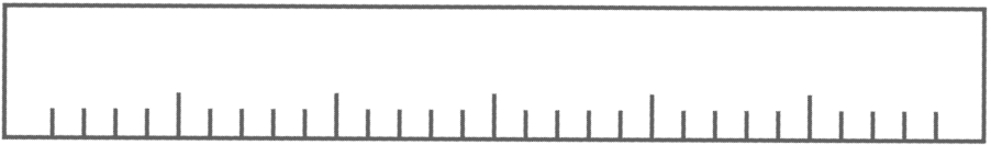 Sizing guide ruler icon for ushki dog bandana measurements
