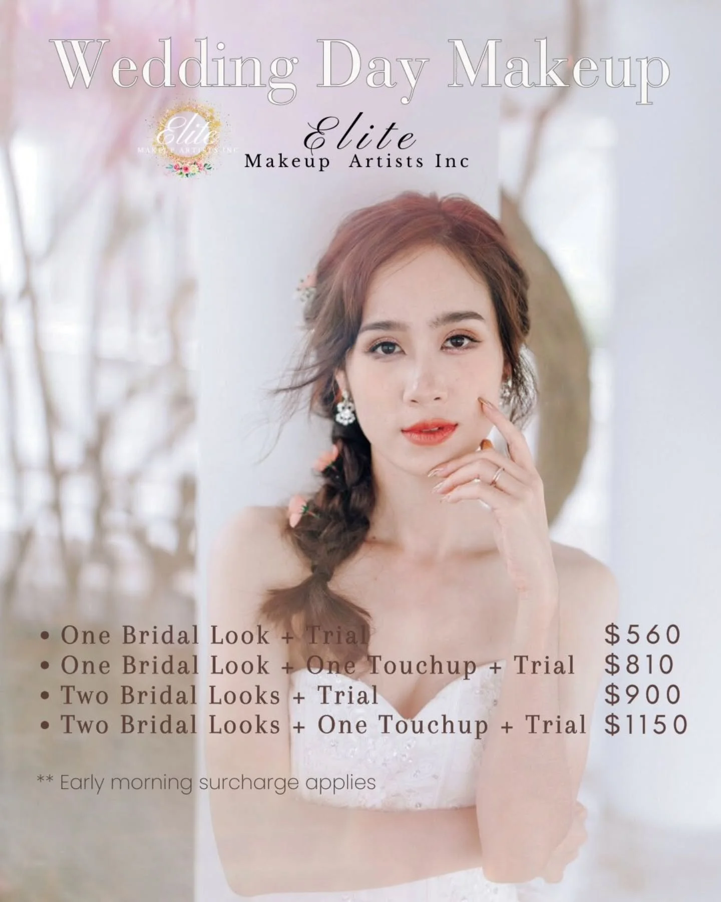 ✨ Your Dream Bridal Look, Our Expertise ✨
From PWS to ROM to your wedding day, every bride deserves to feel radiant and confident on her special day 💍💖

We provide transparent rates, professional artistry, and personalized bridal looks that enhance