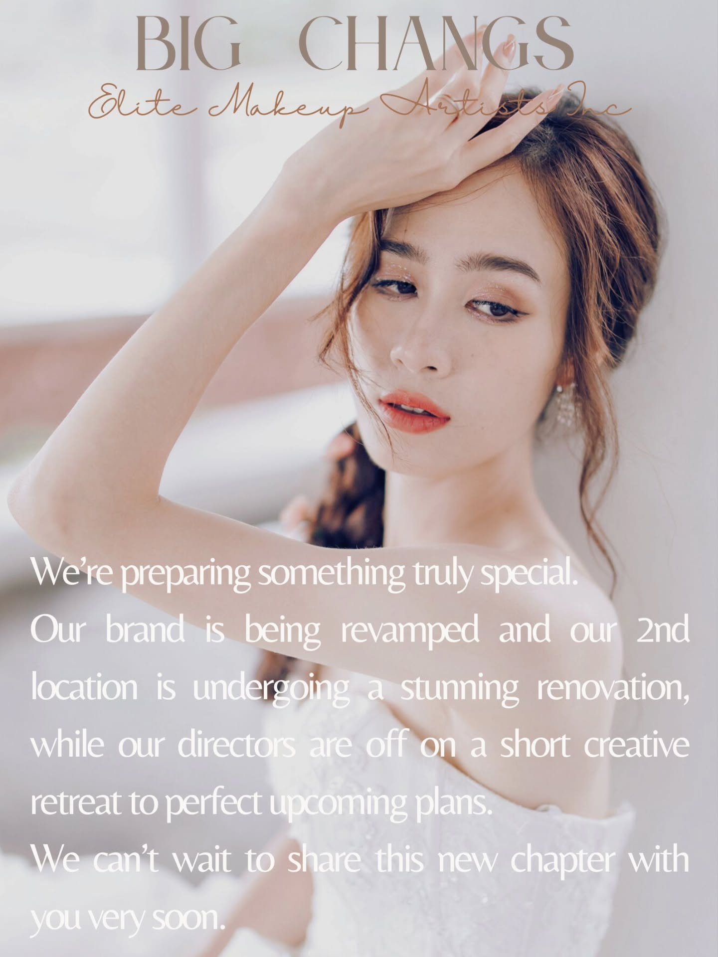 Something BIG is coming&hellip; ✨

We&rsquo;re currently working behind the scenes on a full brand revamp AND the renovation of our 2nd private bridal studio 🤍

Bigger vision.
Better space.
Elevated bridal experience.

This is just the beginning of 